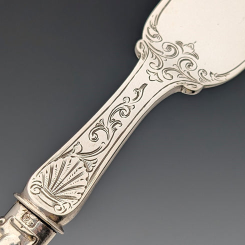 Late 19th Century British Antique Silver Plate Handle Cutlery 7 Pair by John Gilbert