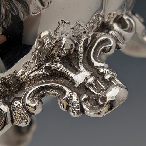 19世紀後半 英国アンティーク シルバープレート製 メロン型ティーポット