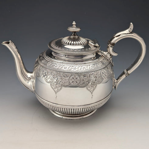 19 世紀末英國古董鍍銀茶壺 James Dixon&Sons