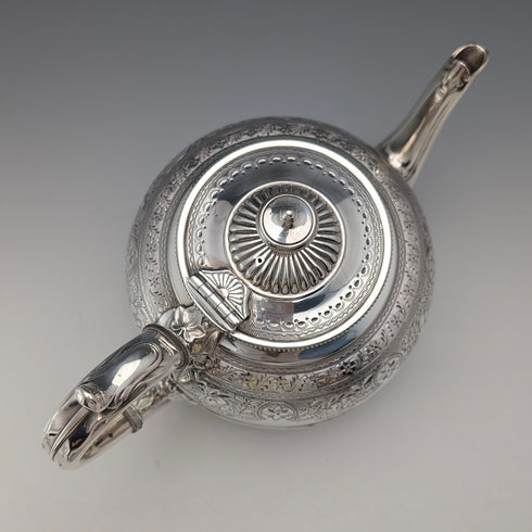 19世紀後半 英国アンティーク シルバープレート製 ティーポット James Dixon&Sons