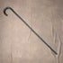 Antique British black shaft curved handle walking stick 90cm