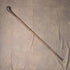 Antique British leather covered brown shaft knob handle walking stick 89cm
