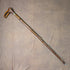 British vintage natural brown shaft bird head handle walking stick 89cm