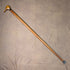 British vintage thick brown shaft duck head handle walking stick 103cm