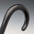 Antique British black shaft curved handle walking stick 90cm