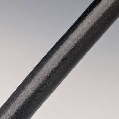Antique British black shaft curved handle walking stick 90cm