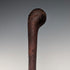 Antique British leather covered brown shaft knob handle walking stick 89cm