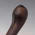 Antique British leather covered brown shaft knob handle walking stick 89cm