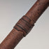 Antique British leather covered brown shaft knob handle walking stick 89cm