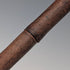 Antique British leather covered brown shaft knob handle walking stick 89cm