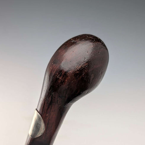 Vintage Snake Decorated Brown Shaft Knob Handle Walking Stick Cane 90cm