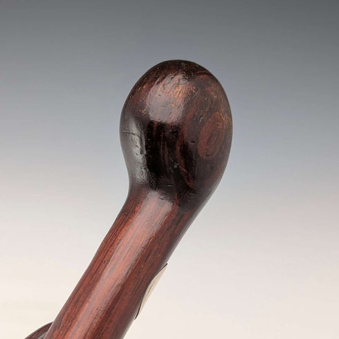 Vintage Snake Decorated Brown Shaft Knob Handle Walking Stick Cane 90cm