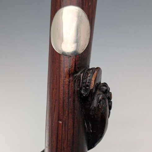 Vintage Snake Decorated Brown Shaft Knob Handle Walking Stick Cane 90cm