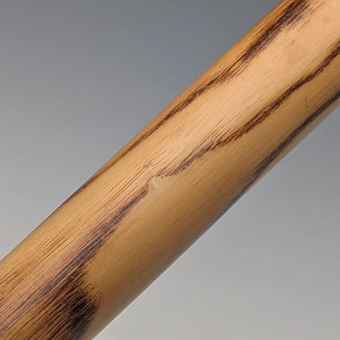 2018年 英国製 木目タンシャフト ダービーハンドル 純銀装飾 ステッキ 杖 88cm