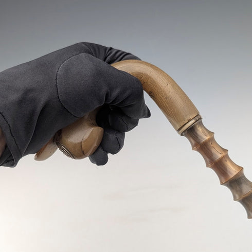 British vintage horn shaft horn handle walking stick 94cm