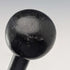 British vintage black shaft round handle walking stick 92cm