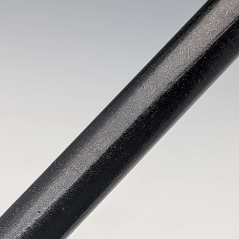 British vintage black shaft round handle walking stick 92cm