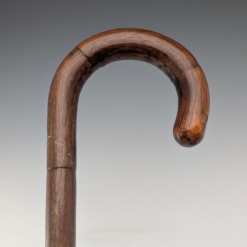 英國古董男士棕色軸彎柄手杖 78 厘米