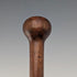 Antique British brown and tan shaft round handle walking stick 77cm