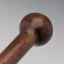 Antique British brown and tan shaft round handle walking stick 77cm