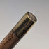 Antique British brown and tan shaft round handle walking stick 77cm