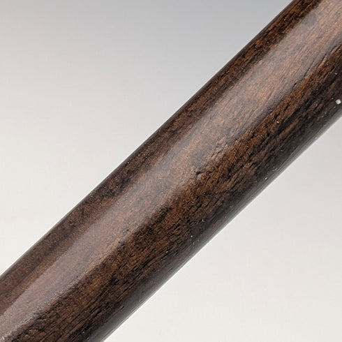 British vintage brown shaft resin dog head handle walking stick 83cm