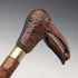 British vintage natural brown shaft bird head handle walking stick 89cm