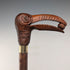 British vintage natural brown shaft bird head handle walking stick 89cm