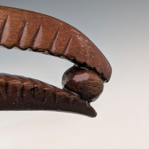 British vintage natural brown shaft bird head handle walking stick 89cm