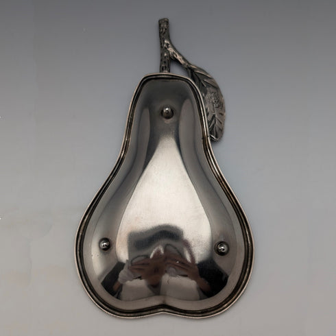 英國復古鍍銀梨形堅果盤