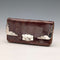 1907 British antique sterling silver decorated small leather wallet and coin purse Boots Pure Drug Company