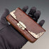 1907 British antique sterling silver decorated small leather wallet and coin purse Boots Pure Drug Company