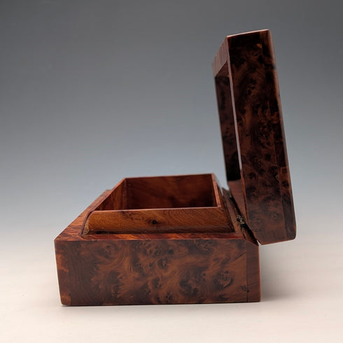 Vintage British wooden laminated box