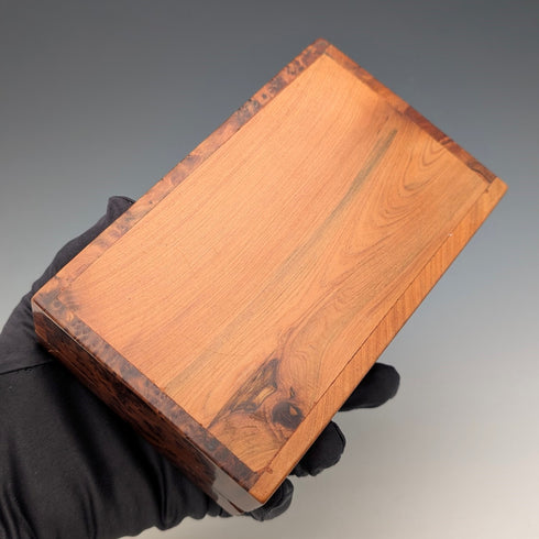 Vintage British wooden laminated box