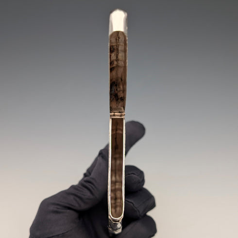 1873 British antique sterling silver card case, 91g, Colen Hewer, Cheshire