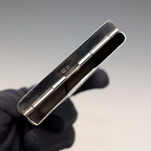 1897 British antique sterling silver sliding card case 80g HENRY WILLIAMSON