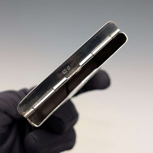 1897 British antique sterling silver sliding card case 80g HENRY WILLIAMSON