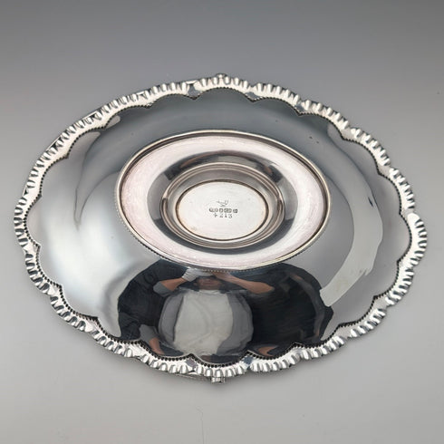 約 1900 年英國古董鍍銀籃子帶活動手柄 Roberts&Belk