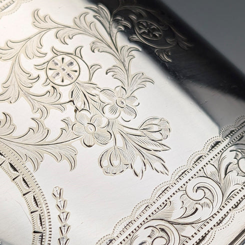 19世紀後半 英国アンティーク シルバープレート製ティーキャディーボックス Richard Martin&Sons