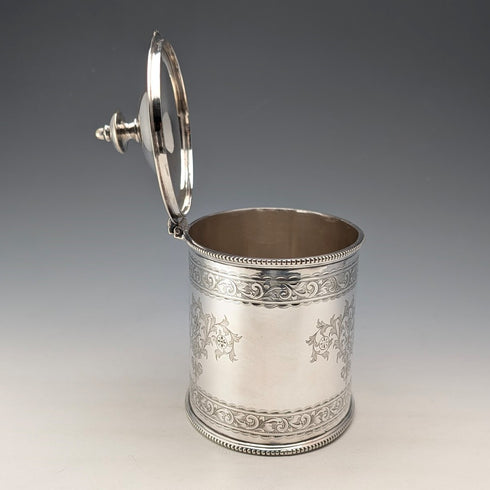 19世紀後半 英国アンティーク シルバープレート製ティーキャディーボックス Richard Martin&Sons