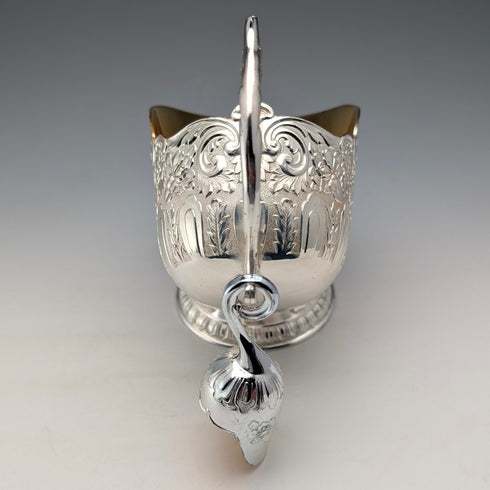 ヴィンテージ シルバープレート製 シュガーボウル 石炭入れデザイン 箱入り