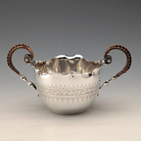 19 世紀末英國古董鍍銀學士茶具 3 件套 Roberts&Belk