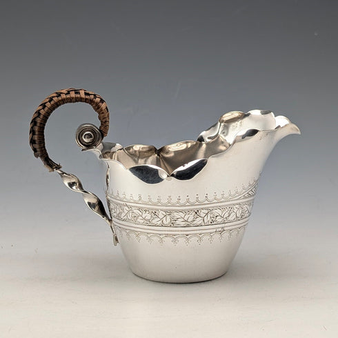 19 世紀末英國古董鍍銀學士茶具 3 件套 Roberts&Belk