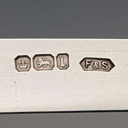 1903 British antique white mother-of-pearl handle, pure silver blade penknife, Fattorini & Sons