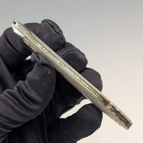 1903 British antique white mother-of-pearl handle, pure silver blade penknife, Fattorini & Sons
