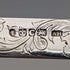 1846 British antique penknife with white mother-of-pearl handle and pure silver engraved blade by Aaron Hadfield