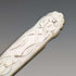 1846 British antique penknife with white mother-of-pearl handle and pure silver engraved blade by Aaron Hadfield
