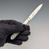 1846 British antique penknife with white mother-of-pearl handle and pure silver engraved blade by Aaron Hadfield