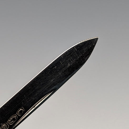 1924年 英国アンティーク 白蝶貝ハンドル 純銀ブレード ペンナイフ John Yeomans Cowlishaw