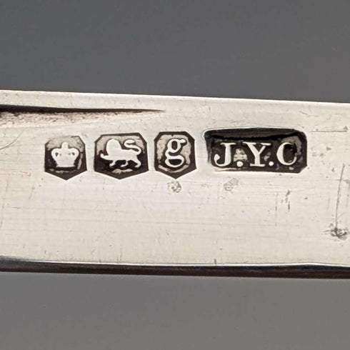 1924 British antique white mother-of-pearl handle, pure silver blade penknife by John Yeomans Cowlishaw
